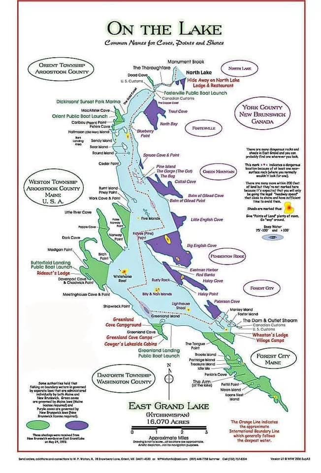 East Grand Lake Map